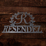 Monogram Name Sign - Old West Iron