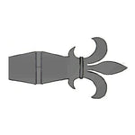 Egyptian Fleur De Lis Iron Hinge - Old West Iron