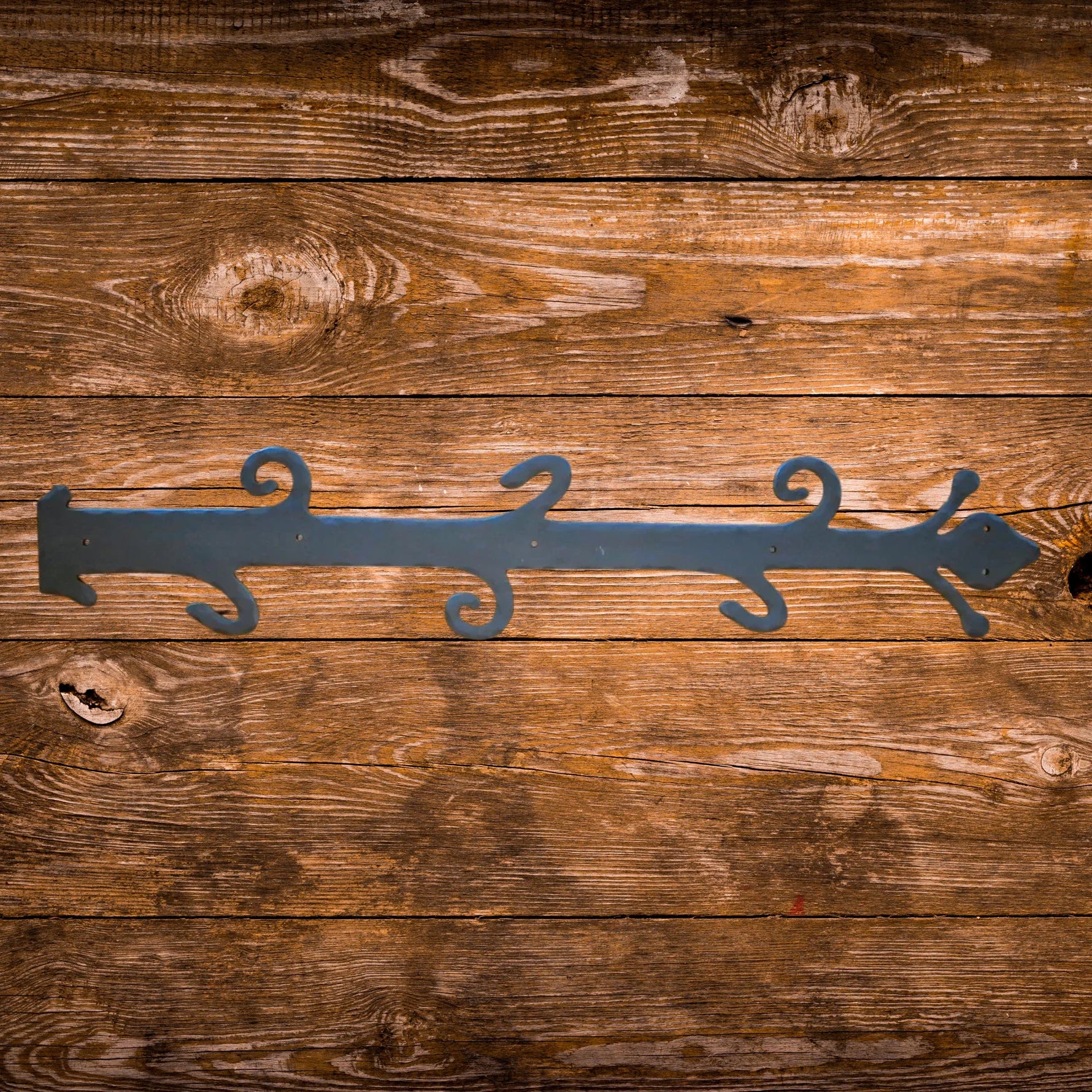 XL Old English Castle Wrought Iron Faux Hinge Strap - Old West Iron