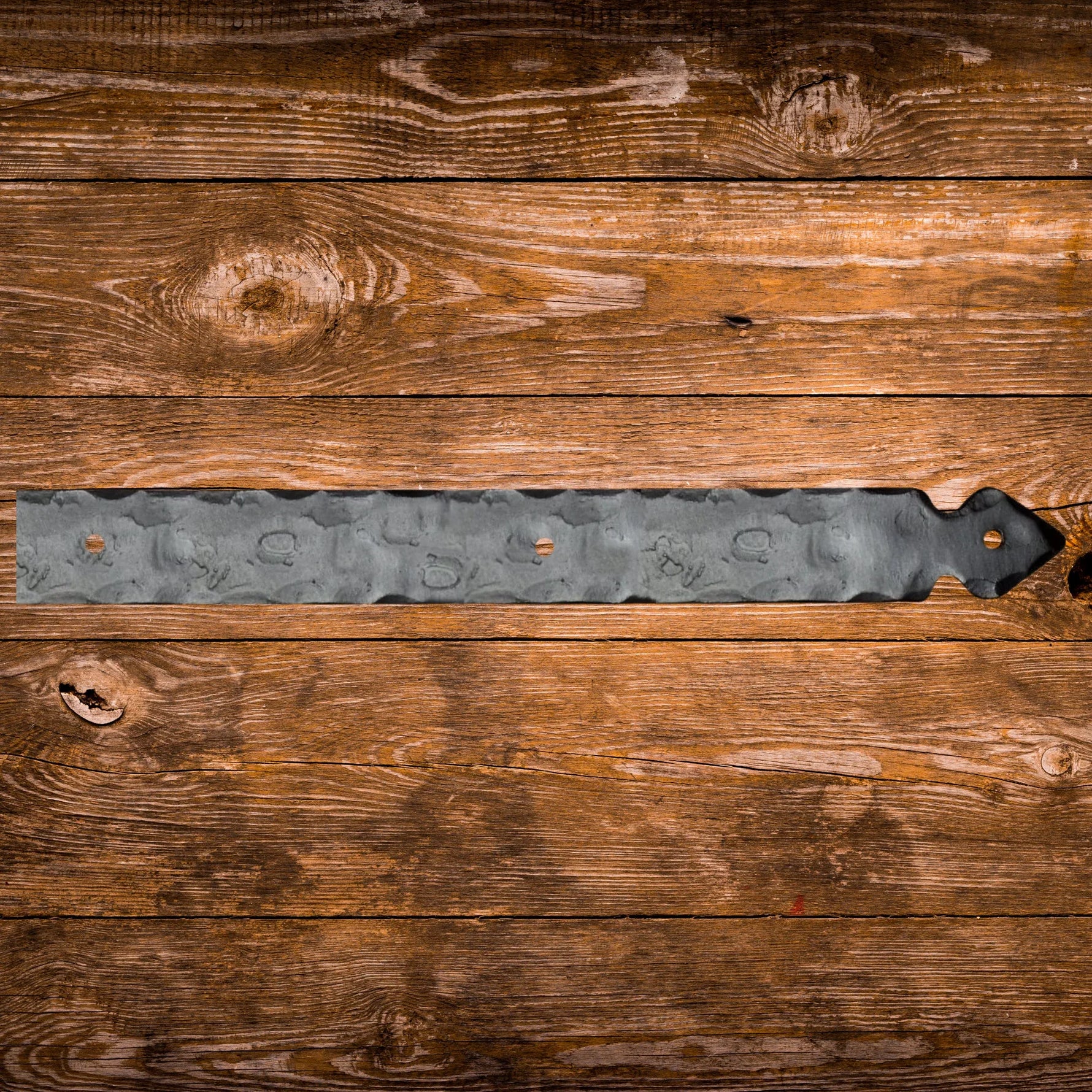 XL Rustic Wrought Iron Faux Hinge Strap - Old West Iron