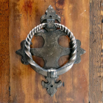 Renaissance Door Knocker / Iron Ring Pull