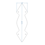 Neo-Classical Iron Push Plate