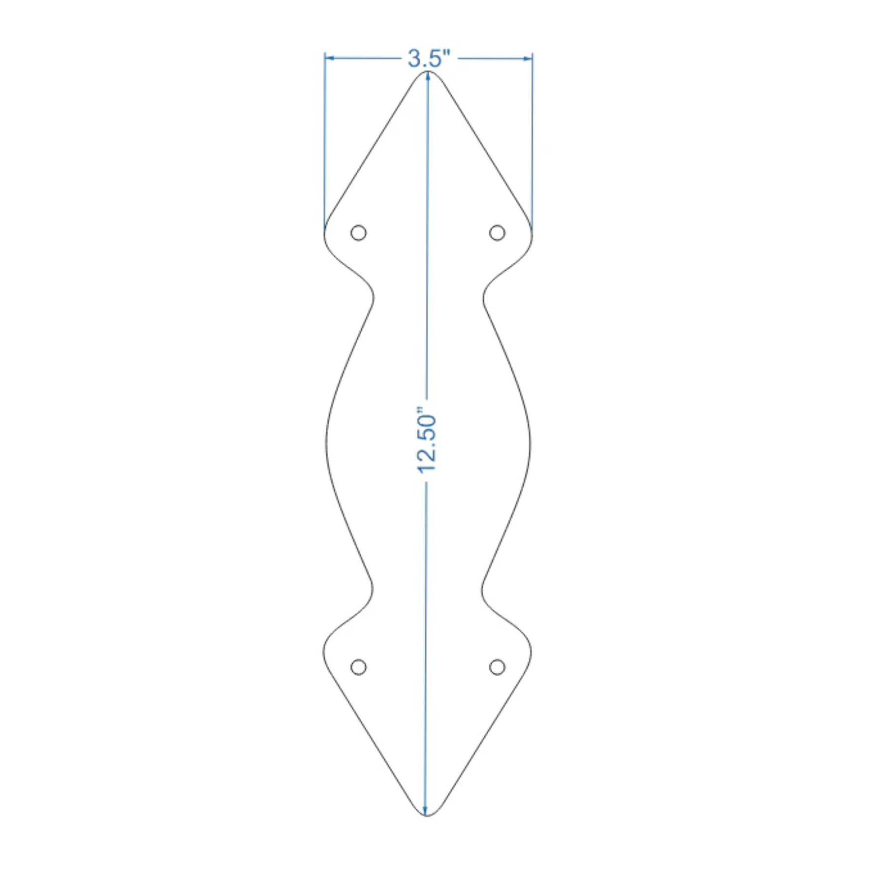 Neo-Classical Iron Push Plate
