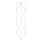 Neo-Classical Iron Push Plate