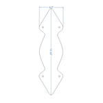 Neo-Classical Iron Push Plate