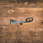 Early American Iron Shutter Dog