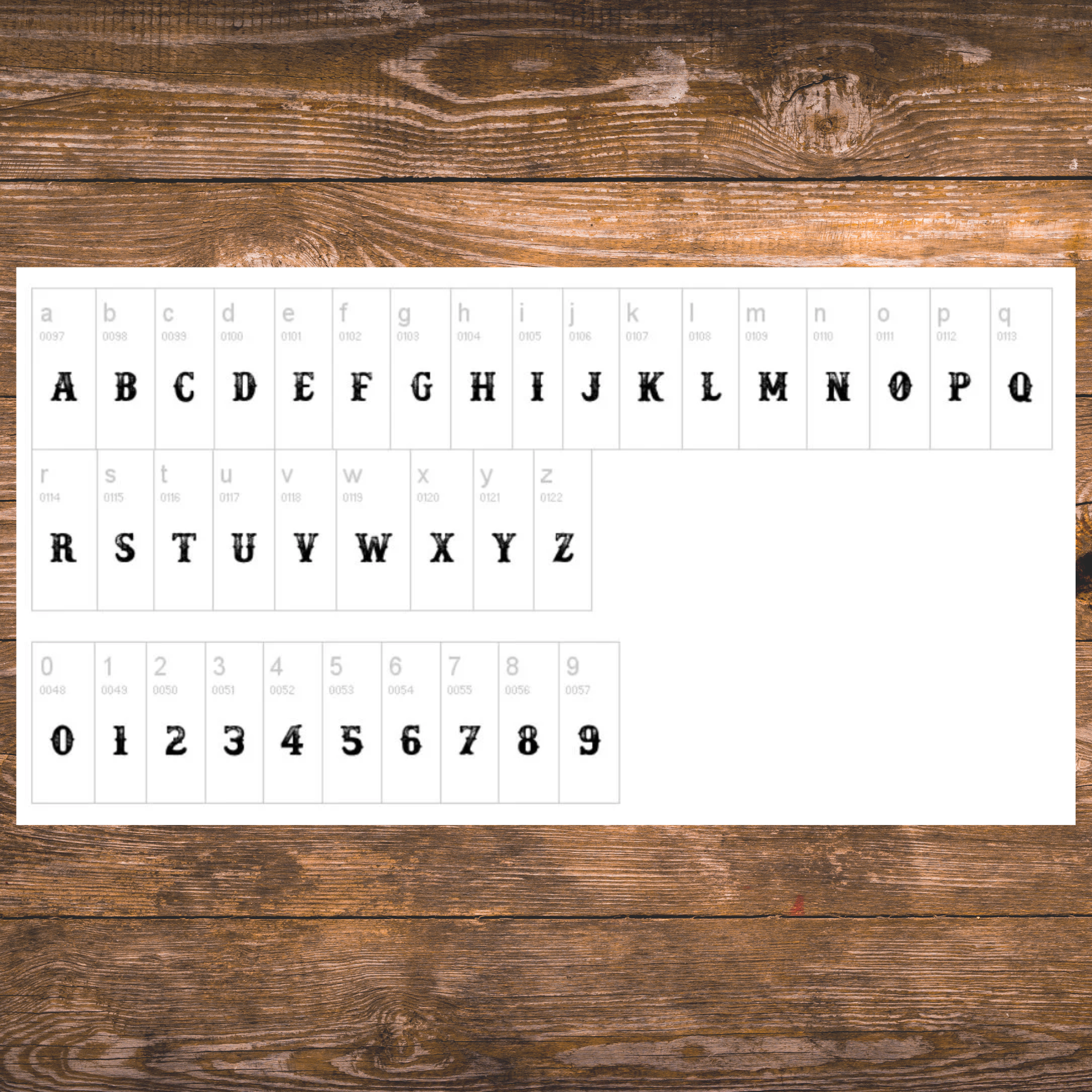 Old Western Iron Numbers & Letters