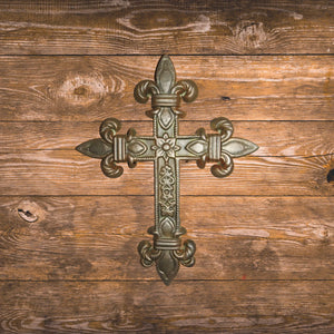 Fleur De Lis Iron Cross - Old West Iron