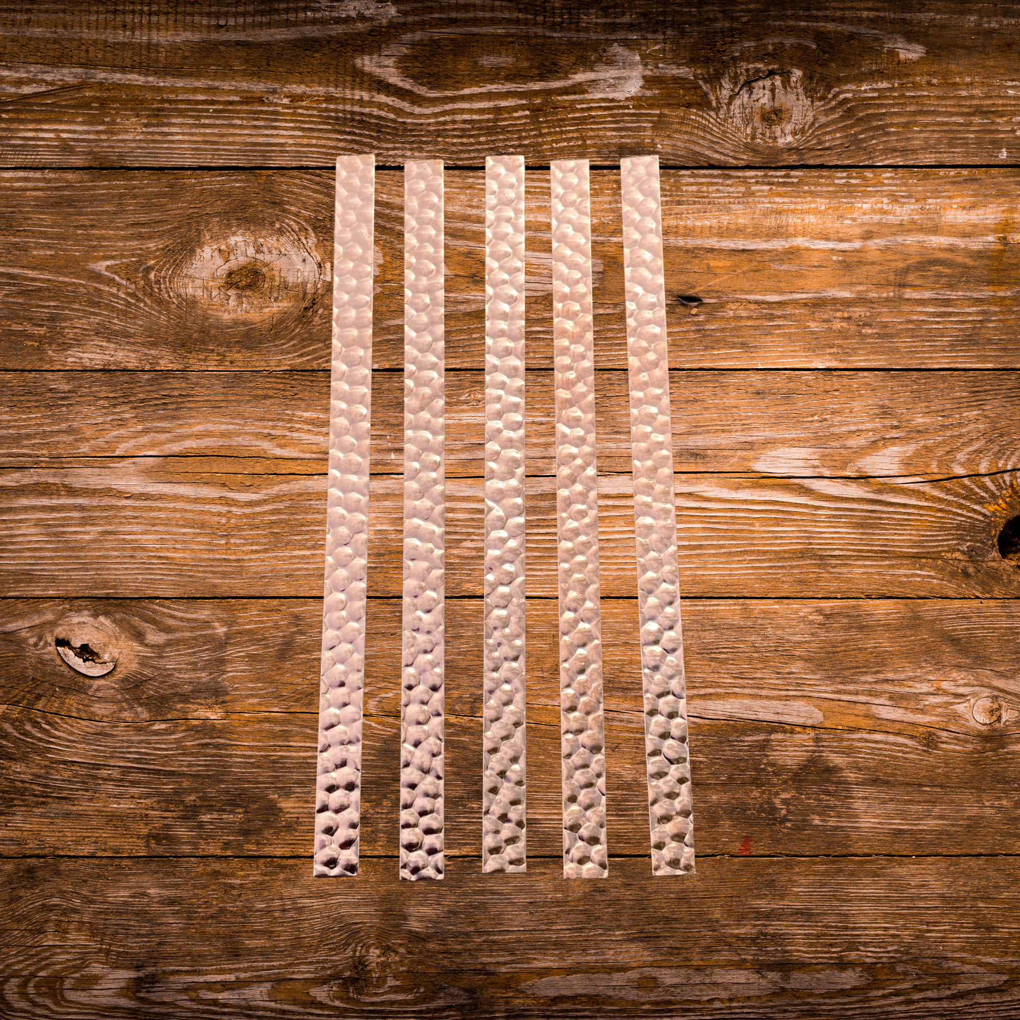 Hammered Copper Strapping 9"x 1/2" (5 Pack)