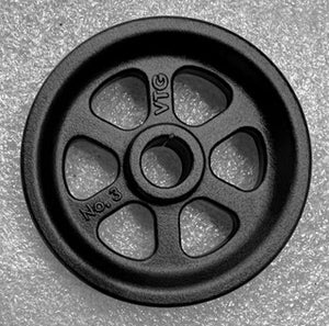 Pulley Wheel - 5" - Antique Black Grunge Finish