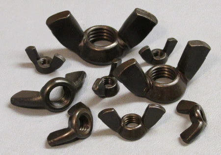 1/4" Forged Wingnut, Black Oxide Nuts & Bolts Nuts