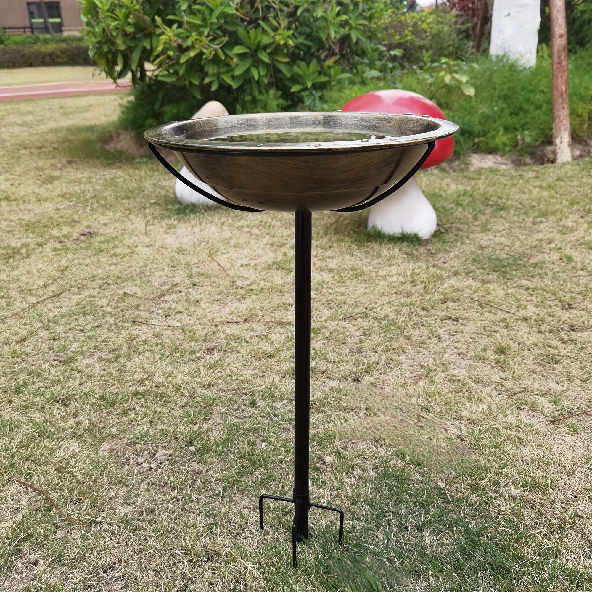 Hammered Copper Bird Fountain