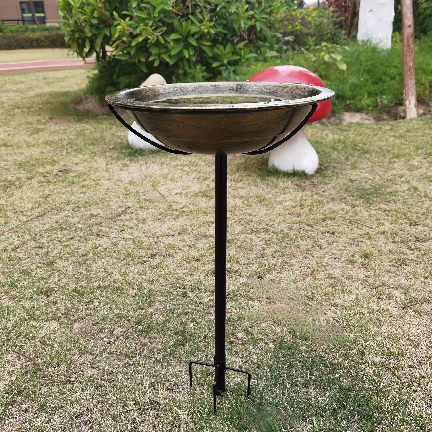 Hammered Copper Bird Fountain