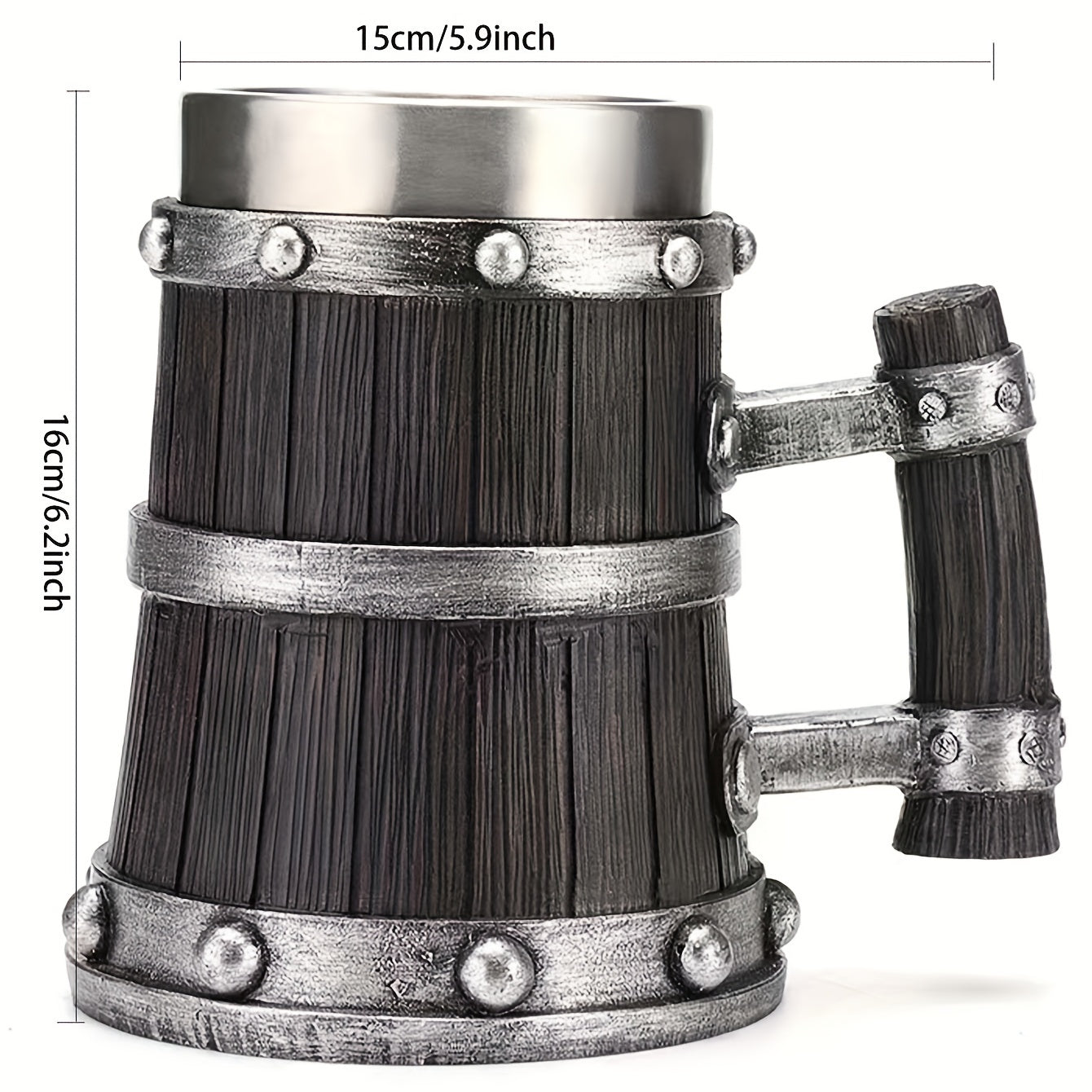 Loki Simulated Wooden Viking Beer Mug Uncategorized