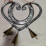 Lucky Horseshoe and Heart Windchime