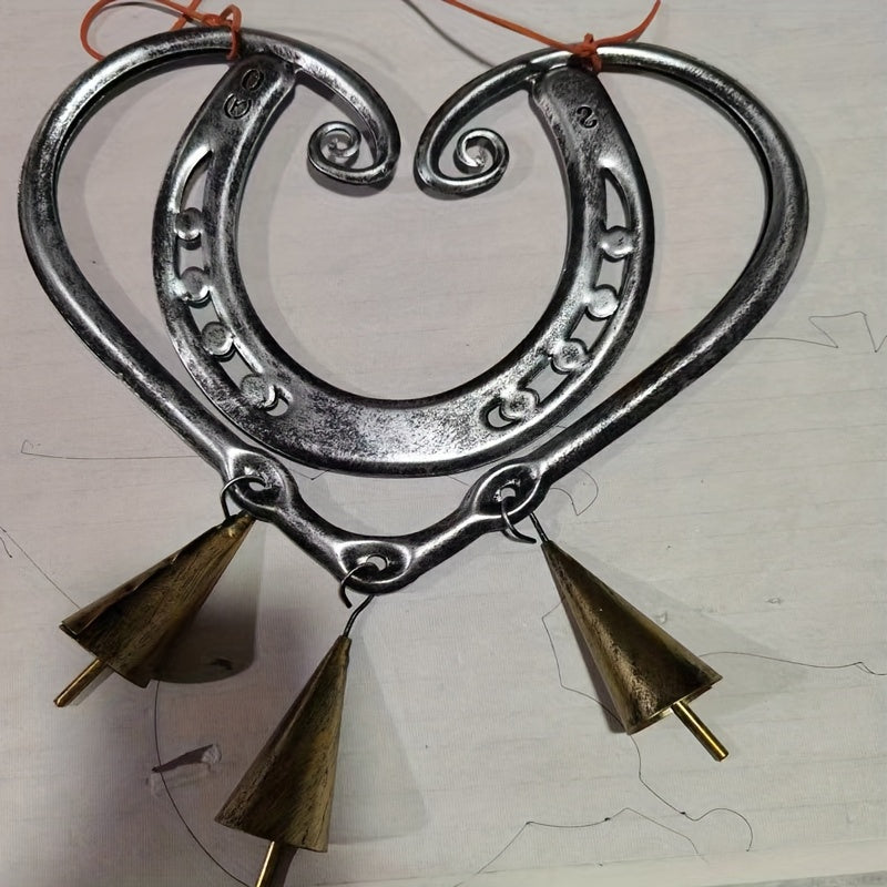 Lucky Horseshoe and Heart Windchime