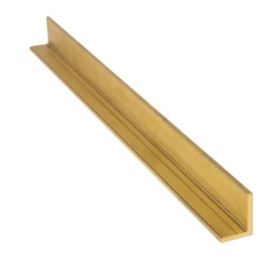 2" x 2" x 1/4" Solid Brass Angle Iron