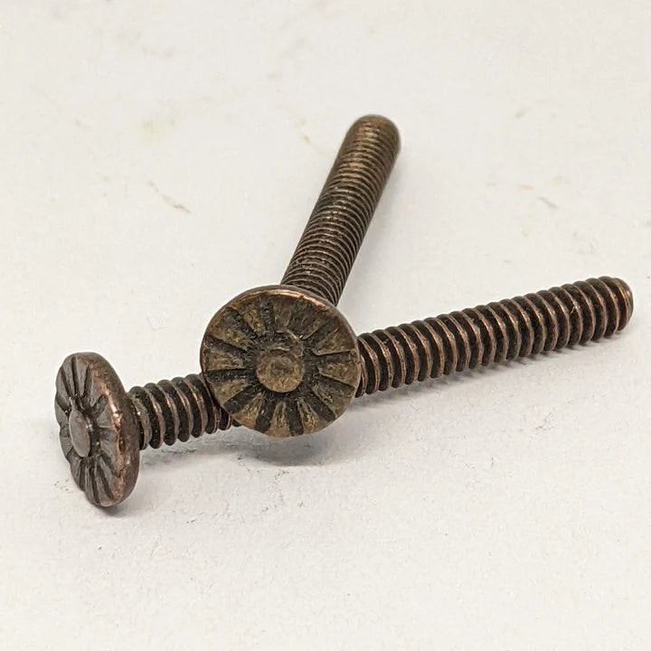 Lot of 250- Bronze Plated Rosette Head Machine Screw - #6 x 1 1/4" Screws Decorative Screw