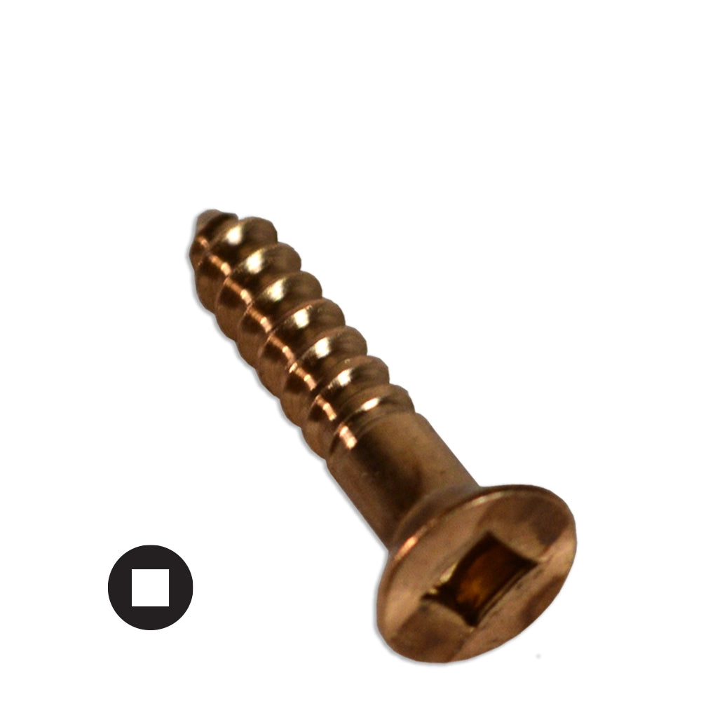 bronze square drive screw with antique finish