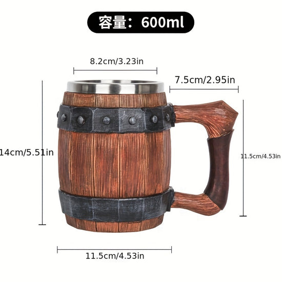 Stainless Steel Whiskey Barrel Coffee Mug Uncategorized