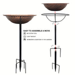 Hammered Copper Bird Fountain