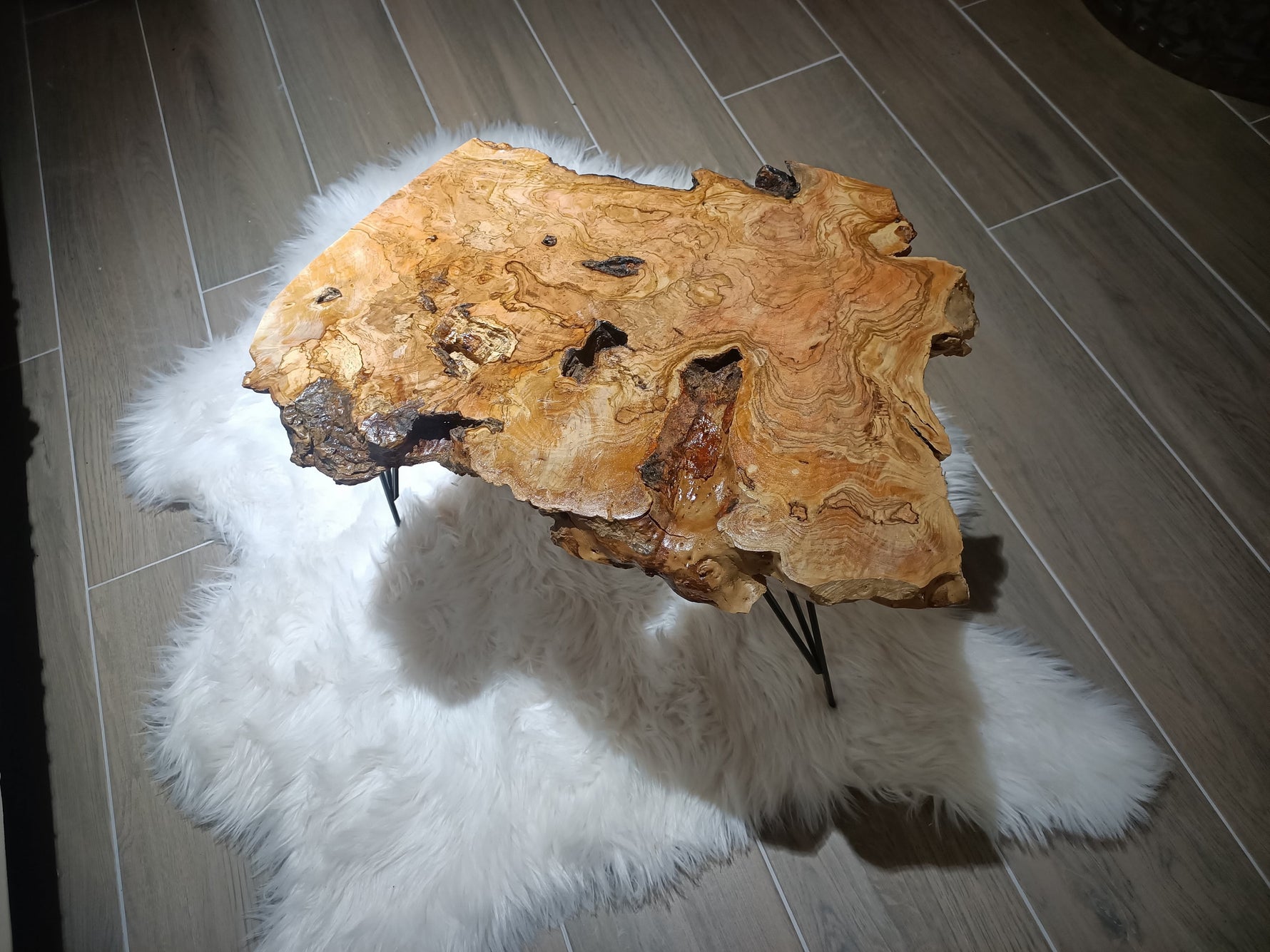 Rustic Live Edge Olive Coffee Table Natural Wood Coffee Tables Furniture