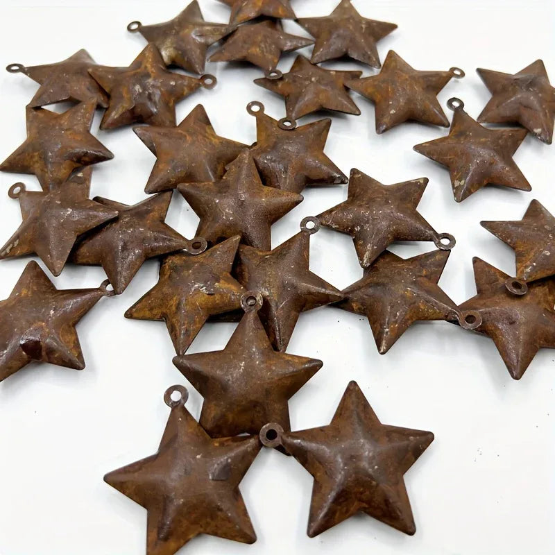 20pcs Rusty Stars - Old West Iron
