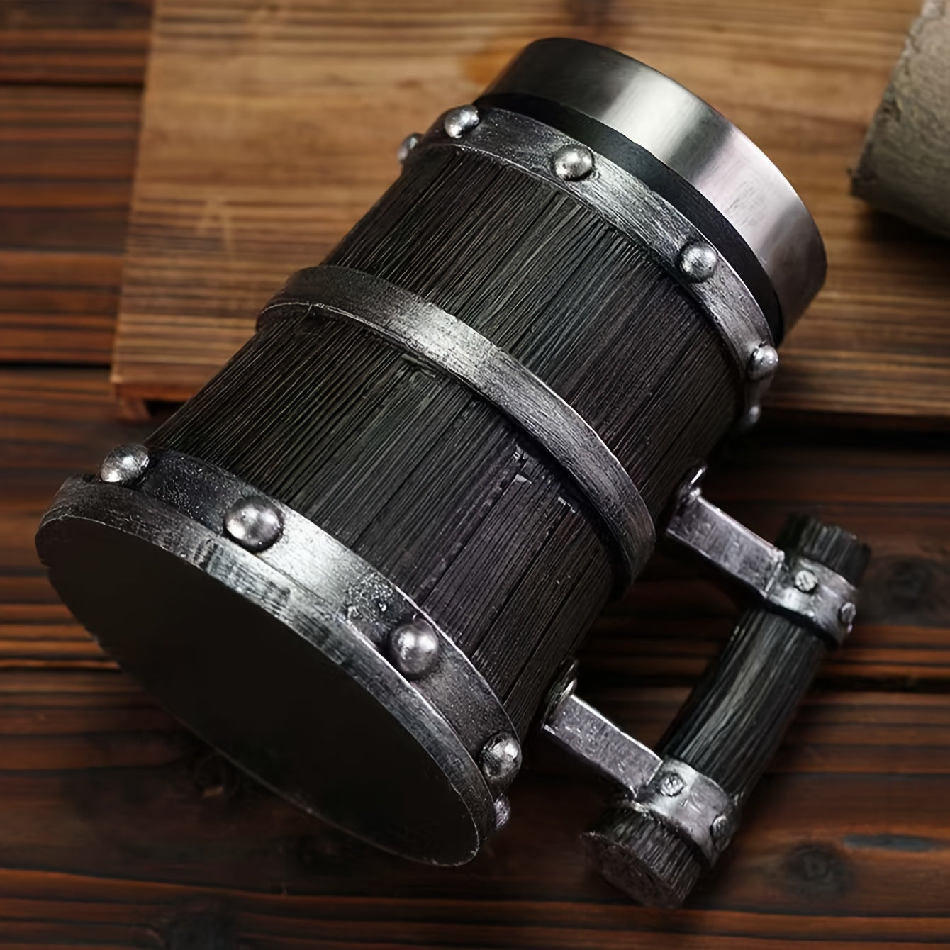 Loki Simulated Wooden Viking Beer Mug Uncategorized