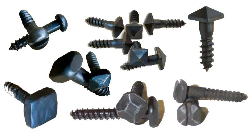 Set of decorative wood screws, designed to add a stylish finishing touch to woodworking projects