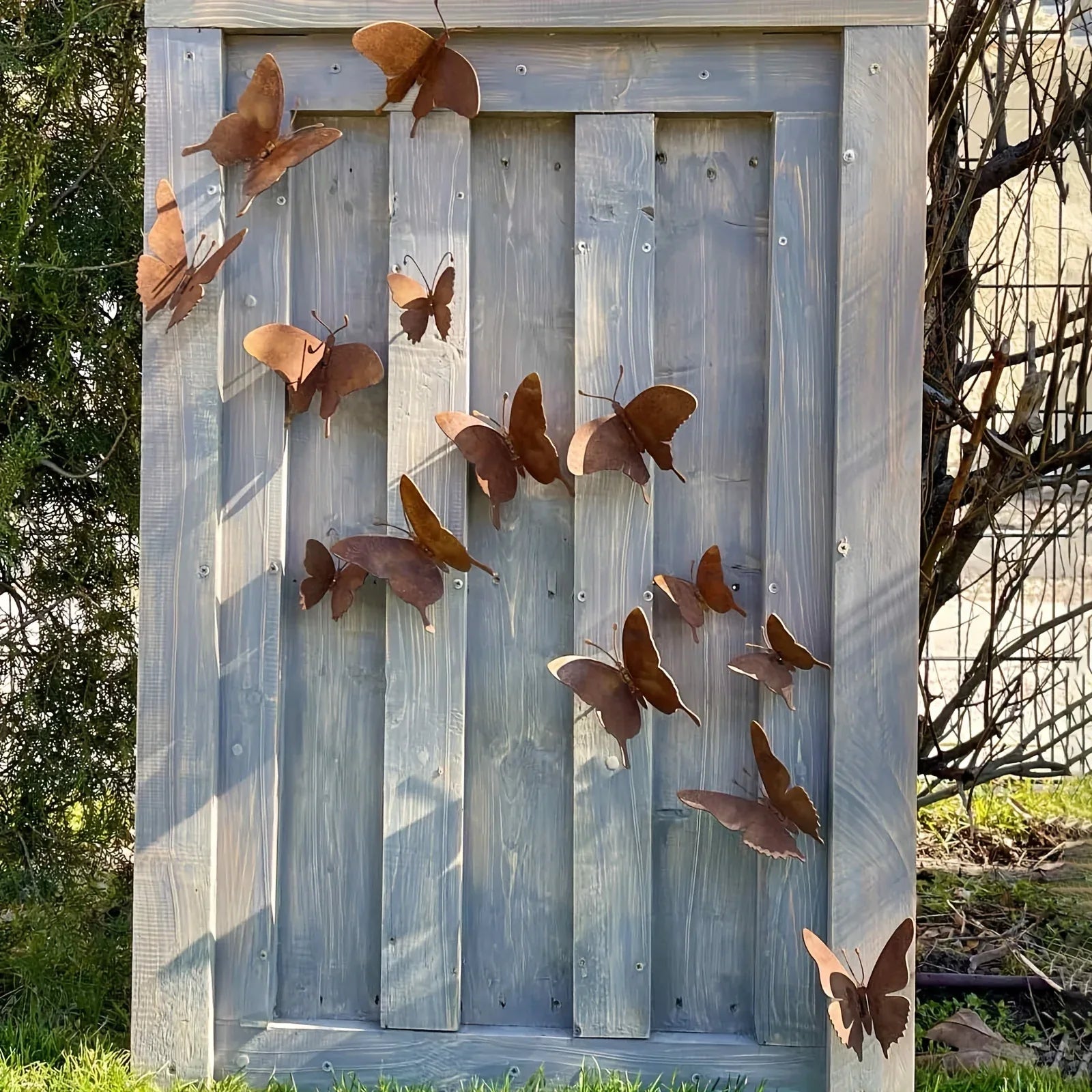Rusted Butterfly Wall Tacks - Old West Iron