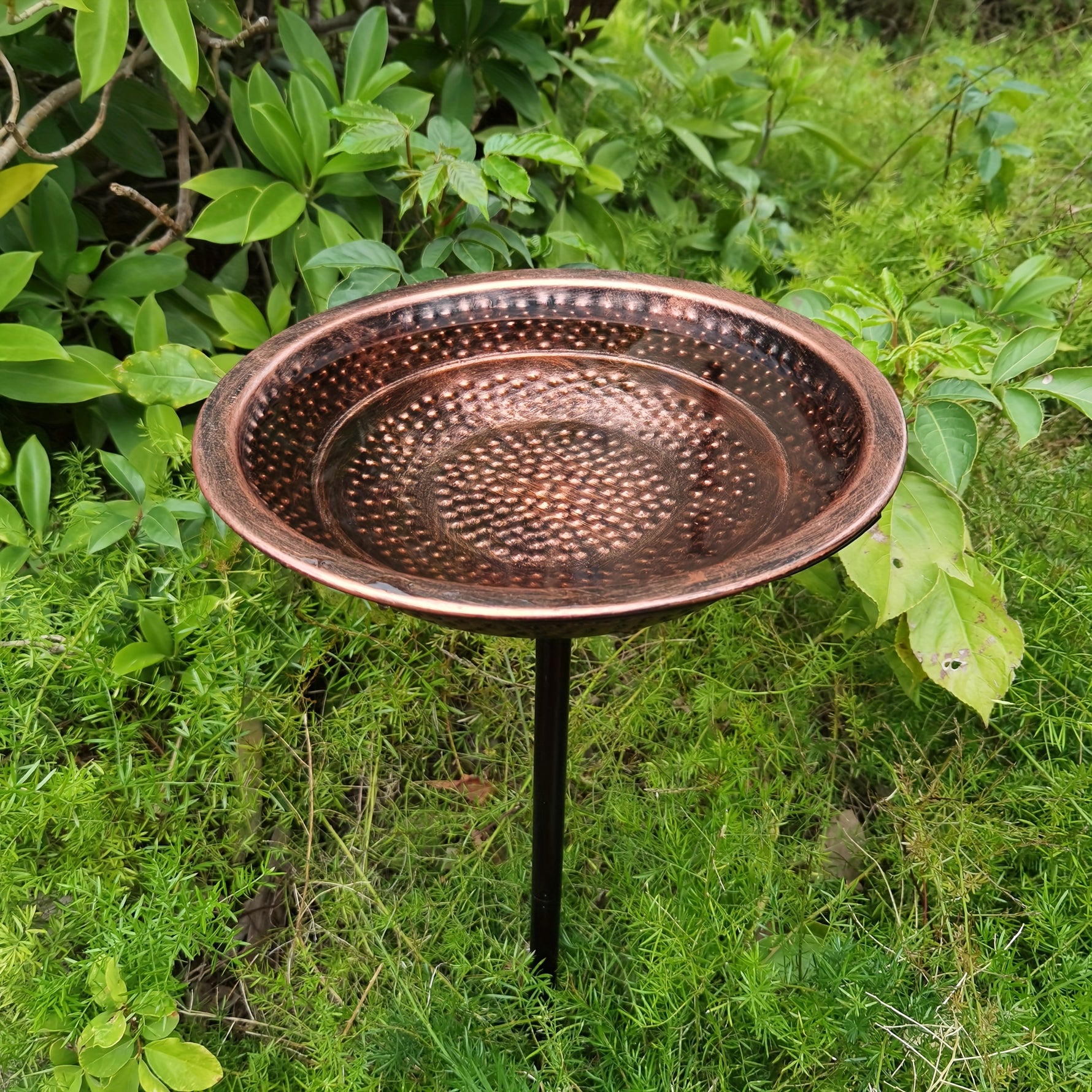 Hammered Copper Bird Fountain