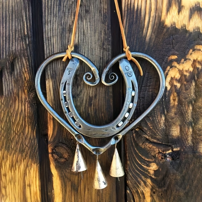 Lucky Horseshoe and Heart Windchime