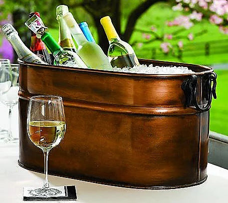 Copper-Finished Firewood Bucket- Large Log Racks & Carriers Fireplace Accessory