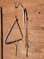 hand forged wrought iron western dinner triangle