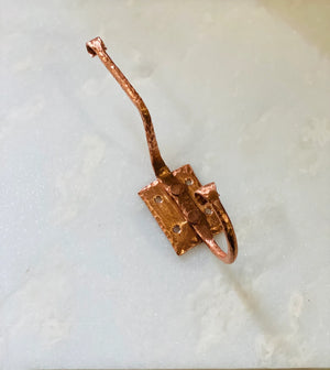 Large Copper Hat Hook Hammered finish