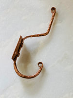 Large Copper Hat Hook Hammered finish
