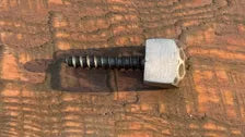 3/8" x 2" XL Hammered 1 1/16" Head Decorative Iron Screw - LIMITED RUN