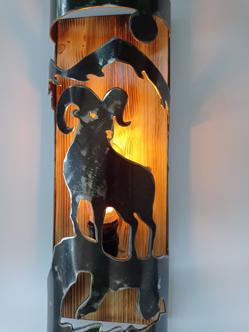Rustic Ram Cabin Sconce Wall Light Fixtures Lighting