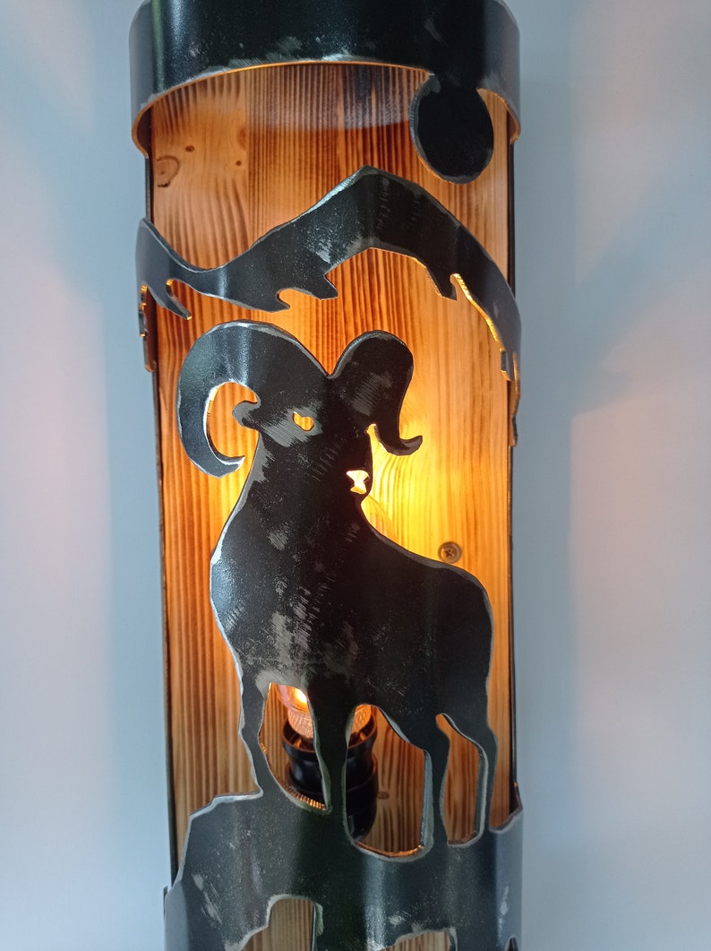 Rustic Ram Cabin Sconce Wall Light Fixtures Lighting