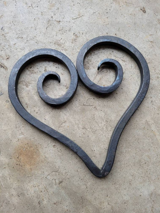 Hand Forged Heart Shaped Trivet Trivets