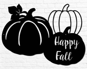 Happy Fall Pumpkins Cutout - Old West Iron