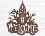 Haunted House Welcome Sign Signage Halloween