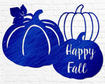Happy Fall Pumpkins Cutout Decor Halloween