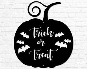 Trick or Treat Pumpkin Sign - Old West Iron
