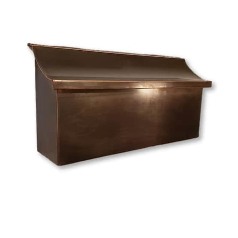 Brushed Vintage Patina Copper Mailbox- Replica Antique Top Mailboxes mailbox
