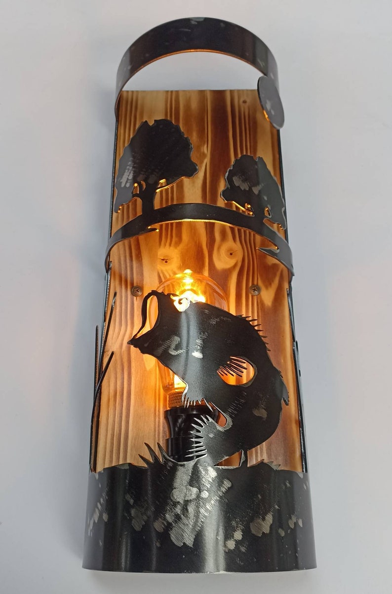 Rustic Bass Cabin Sconce Wall Light Fixtures Lighting