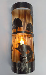 Rustic Bass Cabin Sconce Wall Light Fixtures Lighting