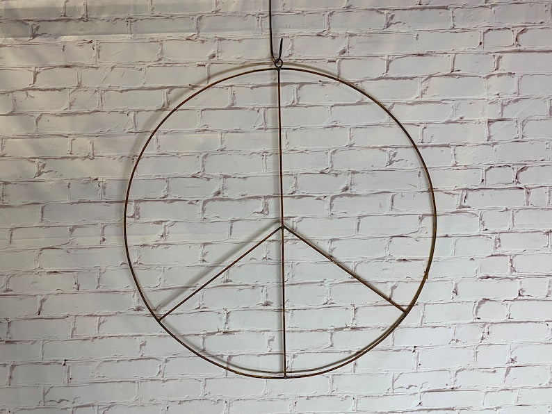 Wrought Iron Peace Sign Wallpaper Wall Sign