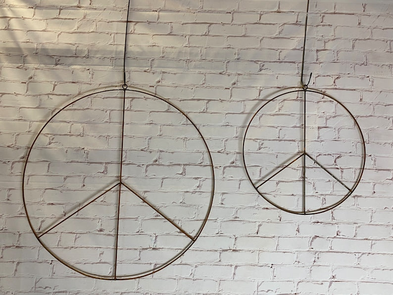 Wrought Iron Peace Sign Wallpaper Wall Sign