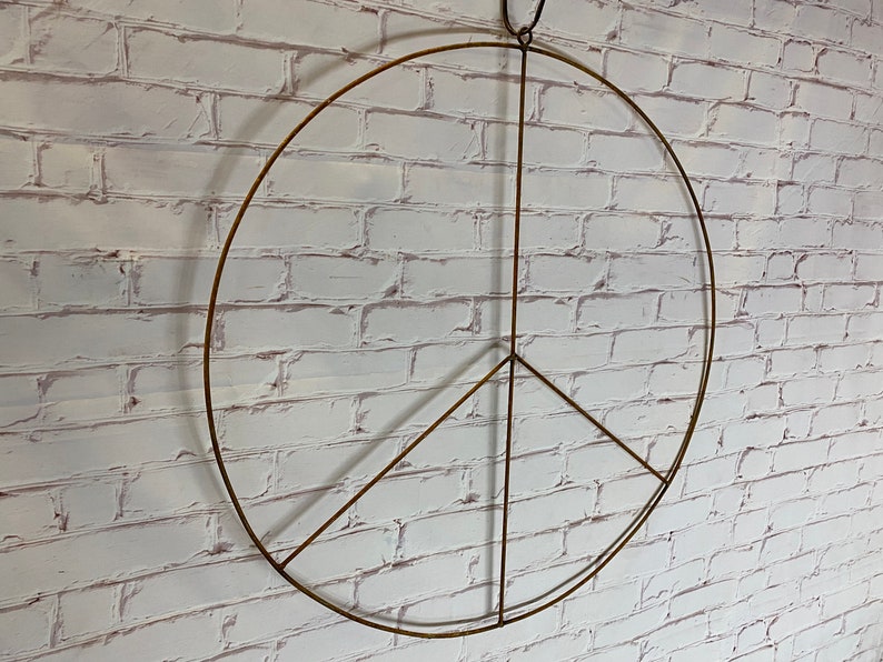 Wrought Iron Peace Sign Wallpaper Wall Sign